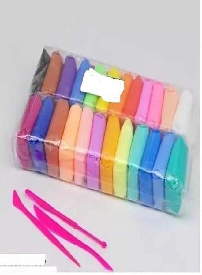 ECLET إيكليت (عبوة من 12 قطعة) طين يجف في الهواء، طين ناعم ملون للأطفال، أعمال فنية إبداعية، هدايا للأطفال - متعدد الألوان. مجموعة معجون طين رغوي مرن غير سام للأطفال مع أدوات. 0.161 - Image 1